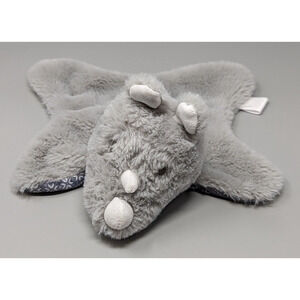 Animal Adventure Gray Rhino Plush Baby Blanket Security Lovey Toy